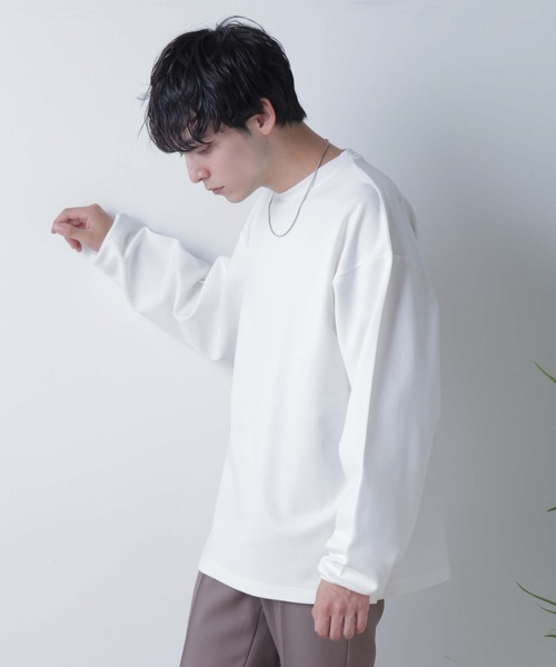 WEGO(ウィゴー)の「WEGO/ポンチBIGロンT(Tシャツ/カットソー・メンズ・ブルー/ホワイト/ベージュ・LARGE/MEDIUM)」の11枚目の写真