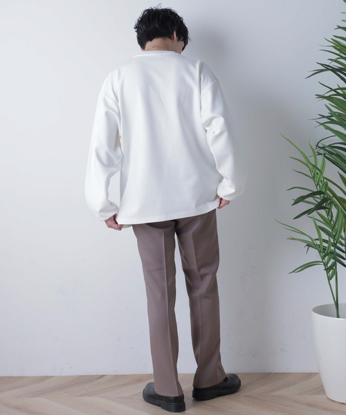 WEGO(ウィゴー)の「WEGO/ポンチBIGロンT(Tシャツ/カットソー・メンズ・ブルー/ホワイト/ベージュ・LARGE/MEDIUM)」の6枚目の写真
