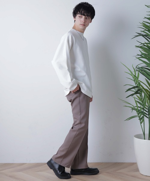 WEGO(ウィゴー)の「WEGO/ポンチBIGロンT(Tシャツ/カットソー・メンズ・ブルー/ホワイト/ベージュ・LARGE/MEDIUM)」の7枚目の写真