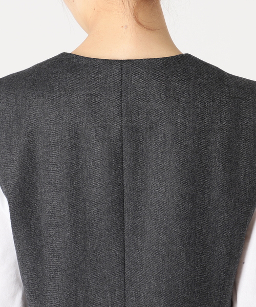 journal standard L'essage（ジャーナルスタンダードレサージュ）の「ツィードベスト（ブルゾン・レディース・ブラウン/チャコールグレー・FREE）」の13枚目の写真