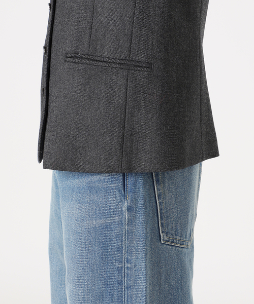 journal standard L'essage（ジャーナルスタンダードレサージュ）の「ツィードベスト（ブルゾン・レディース・ブラウン/チャコールグレー・FREE）」の17枚目の写真