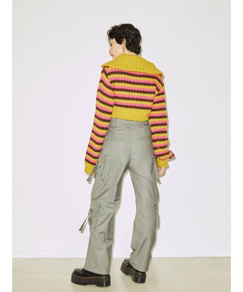 jouetie（ジュエティ）の「ダブルZIPリブニット（カーディガン/ボレロ・レディース・オフホワイト/イエロー/グリーン・MEDIUM）」の12枚目の写真