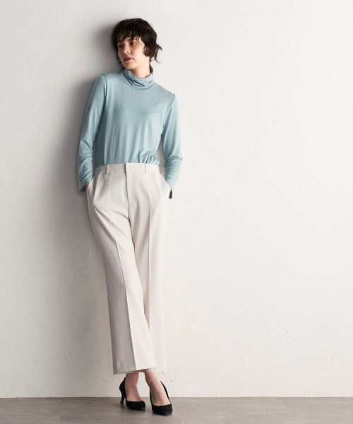 ーミラクルアジャスト仕様ー 美脚フレアパンツ≪防シワ/洗濯機で洗える≫ セール-ミラクルアジャスト仕様- 美脚フレアパンツ≪防シワ⁄洗濯機で