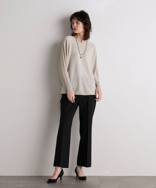 ーミラクルアジャスト仕様ー 美脚フレアパンツ≪防シワ/洗濯機で洗える≫ セール-ミラクルアジャスト仕様- 美脚フレアパンツ≪防シワ⁄洗濯機で