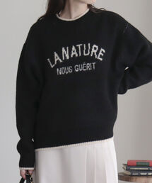 ジャガードロゴニットプルオーバー