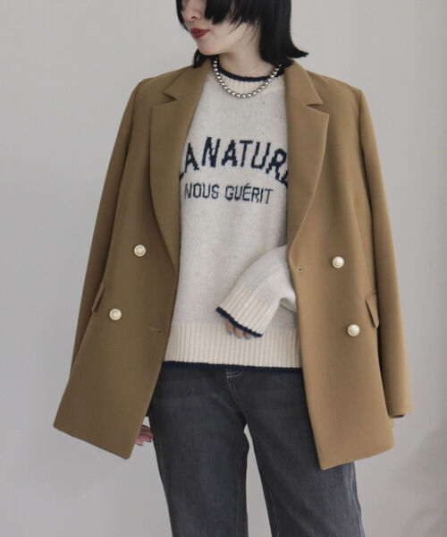 fredy emue(フレディエミュ)の「ジャガードロゴニットプルオーバー(ニット/セーター・レディース・ブラック/アイボリー・38)」の17枚目の写真