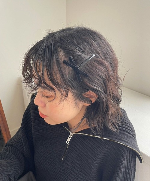 Heather(ヘザー)の「ベロアリボンピンSET 171546(ヘアピン・レディース・ブラウン/ブラック・ONE SIZE)」の1枚目の写真