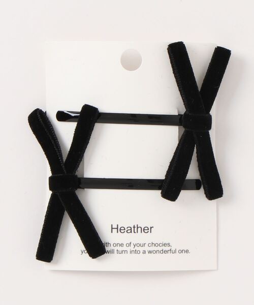 Heather(ヘザー)の「ベロアリボンピンSET 171546(ヘアピン・レディース・ブラウン/ブラック・ONE SIZE)」の6枚目の写真