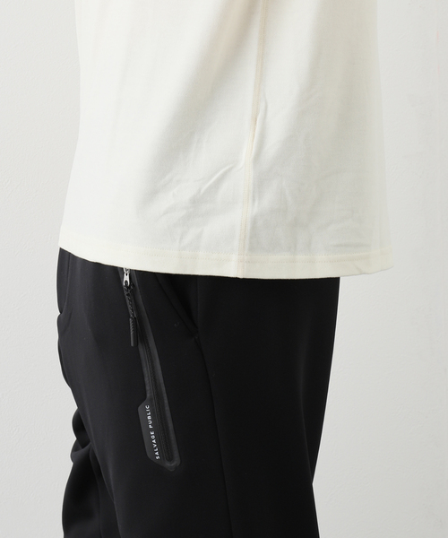 SALVAGE PUBLIC Kolepa(サルベージパブリックコレパ)の「【SALVAGE PUBLIC KOLEPA】モックネック L/S Tシャツ(Tシャツ/カットソー・メンズ・ブラック/ホワイト系その他・MEDIUM/LARGE)」の13枚目の写真