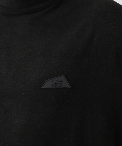 SALVAGE PUBLIC Kolepa(サルベージパブリックコレパ)の「【SALVAGE PUBLIC KOLEPA】モックネック L/S Tシャツ(Tシャツ/カットソー・メンズ・ブラック/ホワイト系その他・MEDIUM/LARGE)」の14枚目の写真