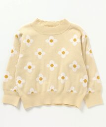 お花ジャガードニット