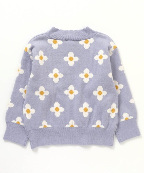 apres les cours（アプレレクール）の「お花ジャガードニット（ニット/セーター・キッズ・イエロー/サックスブルー・90/100/120/140）」の9枚目の写真