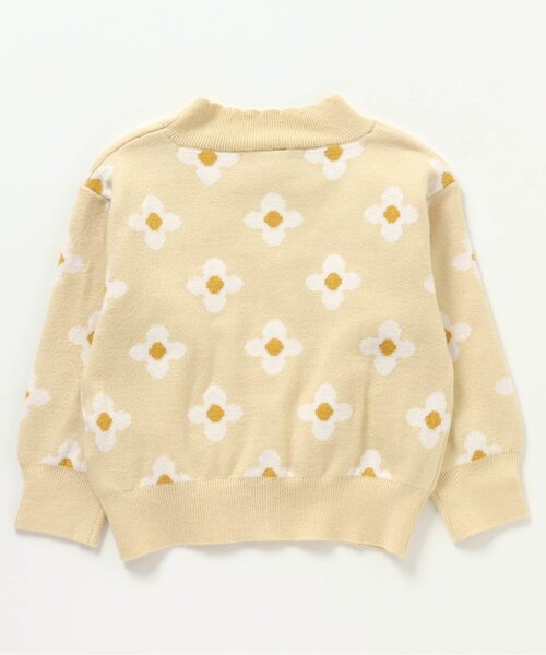 apres les cours（アプレレクール）の「お花ジャガードニット（ニット/セーター・キッズ・イエロー/サックスブルー・90/100/120/140）」の10枚目の写真