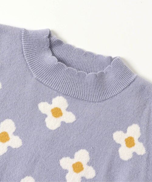 apres les cours（アプレレクール）の「お花ジャガードニット（ニット/セーター・キッズ・イエロー/サックスブルー・90/100/120/140）」の11枚目の写真