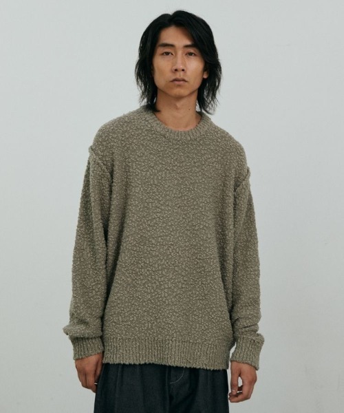 LIDNM(リドム)の「COTTON SLUB REVERSIBLE KNIT(ニット/セーター・メンズ・オリーブ/ネイビー系1・MEDIUM/LARGE/SMALL)」の15枚目の写真