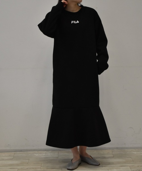 FILA（フィラ）の「＜ＦＩＬＡ/フィラ＞裾フレアーワンピース（ワンピース・レディース・ブラック/モカ・M/L/LL）」の9枚目の写真