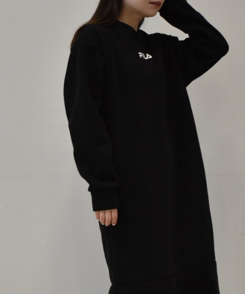 FILA（フィラ）の「＜ＦＩＬＡ/フィラ＞裾フレアーワンピース（ワンピース・レディース・ブラック/モカ・M/L/LL）」の10枚目の写真