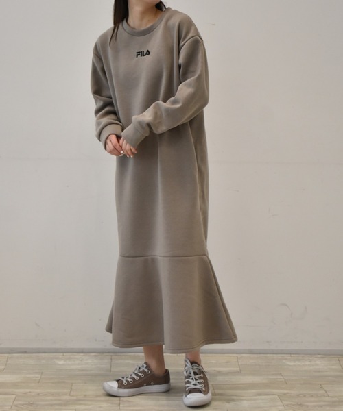 FILA（フィラ）の「＜ＦＩＬＡ/フィラ＞裾フレアーワンピース（ワンピース・レディース・ブラック/モカ・M/L/LL）」の15枚目の写真