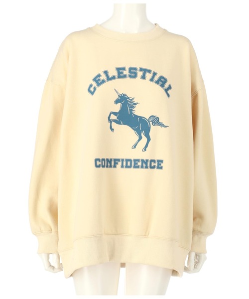 CHILLE（チル）の「ユニコーンプリント裏起毛スウェットプルオーバー（スウェット・レディース・アイボリー/ミント/ラベンダー・FREE）」の14枚目の写真