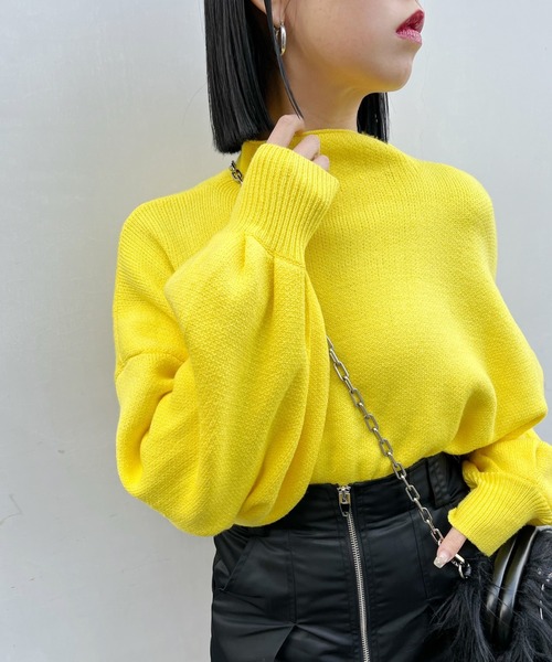 Narcissus(ナルシス)の「【Narcissus】バルーンニット(ニット/セーター・レディース・イエロー/ホワイト・FREE)」の2枚目の写真