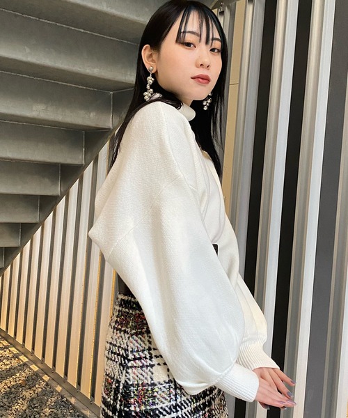 Narcissus(ナルシス)の「【Narcissus】バルーンニット(ニット/セーター・レディース・イエロー/ホワイト・FREE)」の19枚目の写真