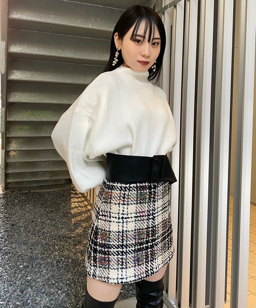 Narcissus(ナルシス)の「【Narcissus】バルーンニット(ニット/セーター・レディース・イエロー/ホワイト・FREE)」の12枚目の写真