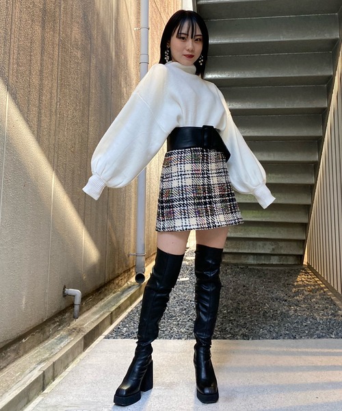 Narcissus(ナルシス)の「【Narcissus】バルーンニット(ニット/セーター・レディース・イエロー/ホワイト・FREE)」の13枚目の写真