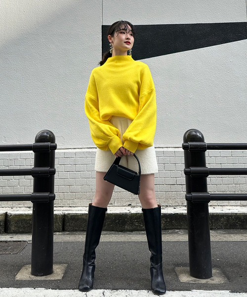 Narcissus(ナルシス)の「【Narcissus】バルーンニット(ニット/セーター・レディース・イエロー/ホワイト・FREE)」の20枚目の写真