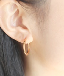 金属アレルギー対応 8size展開/ユニセックスステンレスフープピアス