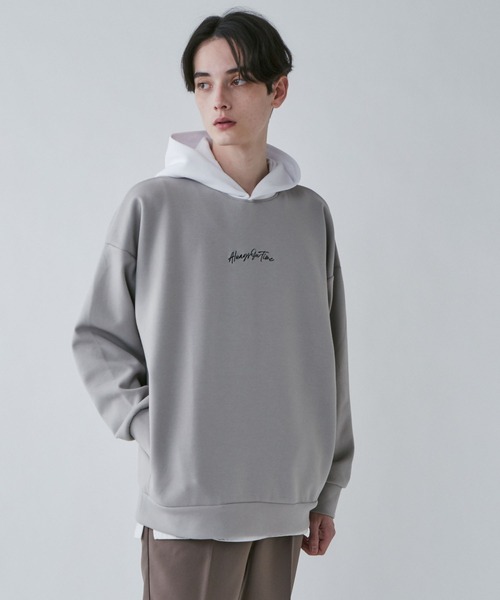 LUCY(ルーシー)の「LUCY/AIRFUNCTION ワンポイント刺繍プルパーカー(パーカー・メンズ・ブラック/ベージュ/ホワイト・MEDIUM/LARGE)」の3枚目の写真