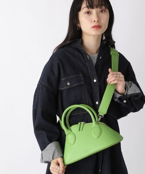 JEANASIS（ジーナシス）の「ピラミッドミニボストン/182853（ボストンバッグ・レディース・グリーン/ブラック/ホワイト・FREE）」の5枚目の写真