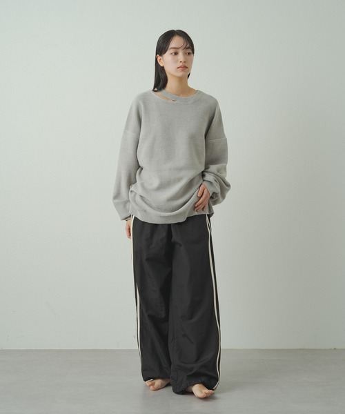 earthy(アーシー)の「earthy_ナイロンラインパンツ(その他パンツ・レディース・ベージュ/ブラック・S/M)」の18枚目の写真