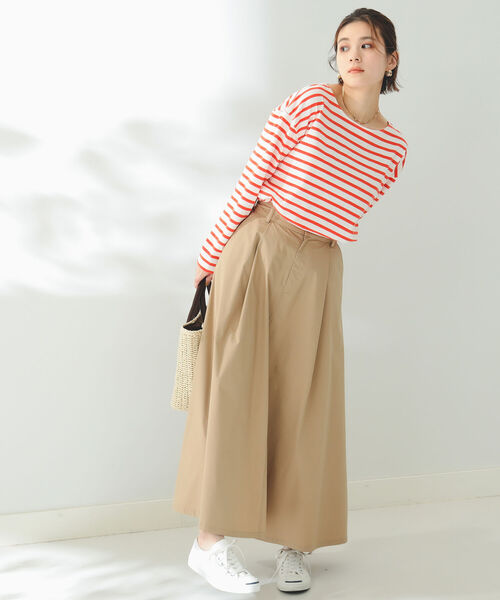 B:MING by BEAMS（ビーミングバイビームス）の「B:MING by BEAMS / タイプライター タックスカート（スカート・レディース・スミクロ/ブルー系/ベージュ・SMALL/MEDIUM）」の9枚目の写真