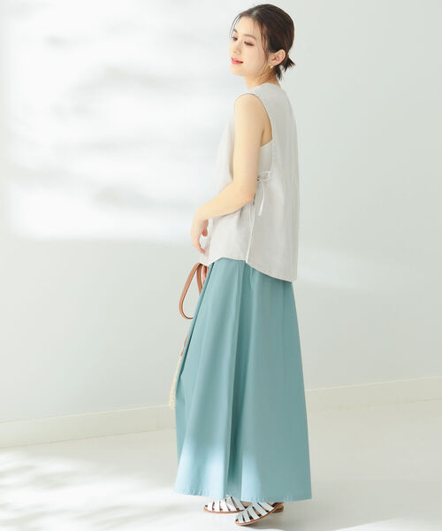 B:MING by BEAMS（ビーミングバイビームス）の「B:MING by BEAMS / タイプライター タックスカート（スカート・レディース・スミクロ/ブルー系/ベージュ・SMALL/MEDIUM）」の11枚目の写真