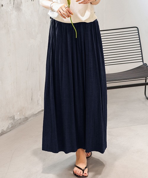 Burner（バーナー）の「【26 BURNER SELECT】プリーツスカート ロング  KIK-skirt-0001（スカート・レディース・ブラック/アーミー/ライトブラウン/グレー/ネイビー/ワインレッド/グリーン/ライトグレー・フリー）」の7枚目の写真