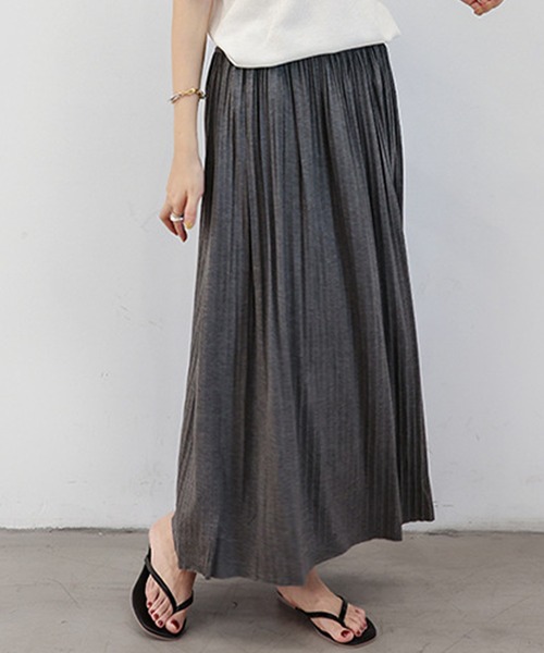 Burner（バーナー）の「【26 BURNER SELECT】プリーツスカート ロング  KIK-skirt-0001（スカート・レディース・ブラック/アーミー/ライトブラウン/グレー/ネイビー/ワインレッド/グリーン/ライトグレー・フリー）」の3枚目の写真