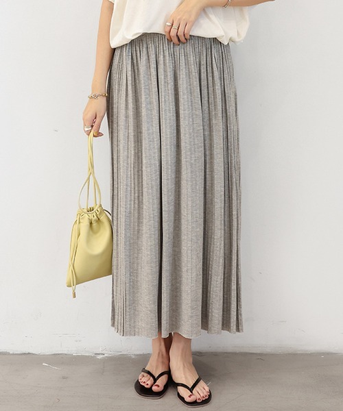 Burner（バーナー）の「【26 BURNER SELECT】プリーツスカート ロング  KIK-skirt-0001（スカート・レディース・ブラック/アーミー/ライトブラウン/グレー/ネイビー/ワインレッド/グリーン/ライトグレー・フリー）」の2枚目の写真