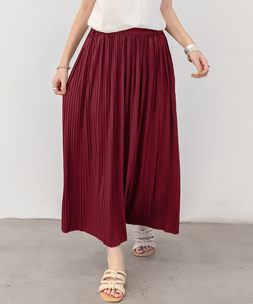 Burner（バーナー）の「【26 BURNER SELECT】プリーツスカート ロング  KIK-skirt-0001（スカート・レディース・ブラック/アーミー/ライトブラウン/グレー/ネイビー/ワインレッド/グリーン/ライトグレー・フリー）」の8枚目の写真