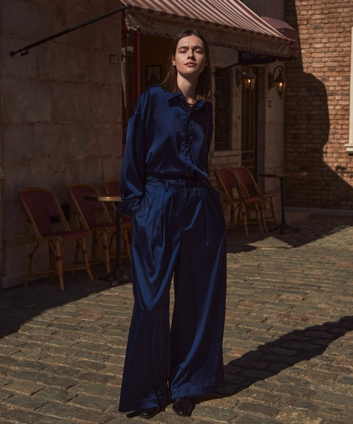 seyto（セイト）の「Satin multi cuffs shirt / サテンマルチ