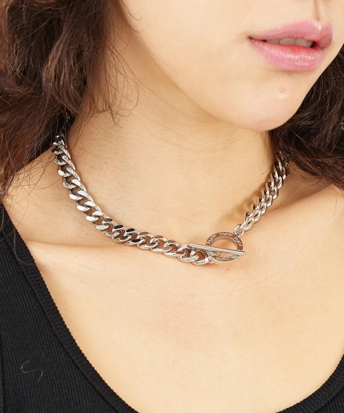 X-girl（エックスガール）の「CHAIN NECKLACE（ネックレス・レディース・シルバー/ゴールド・ONE SIZE）」の13枚目の写真