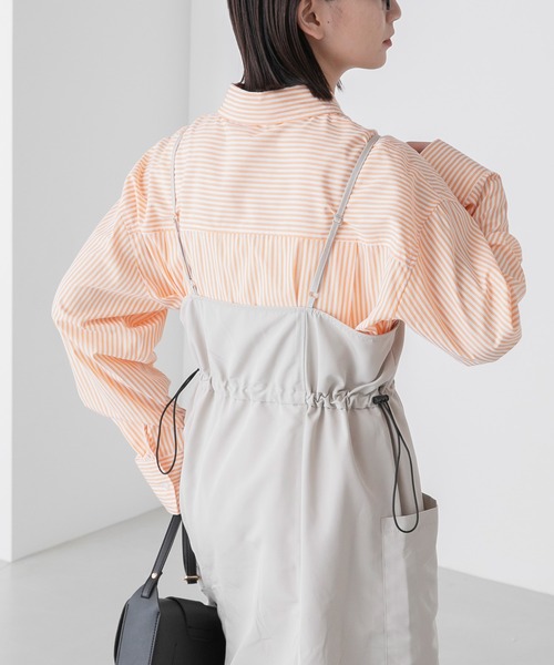 ドロスト ミリタリーVネックジャンスカ（ジャンパースカート