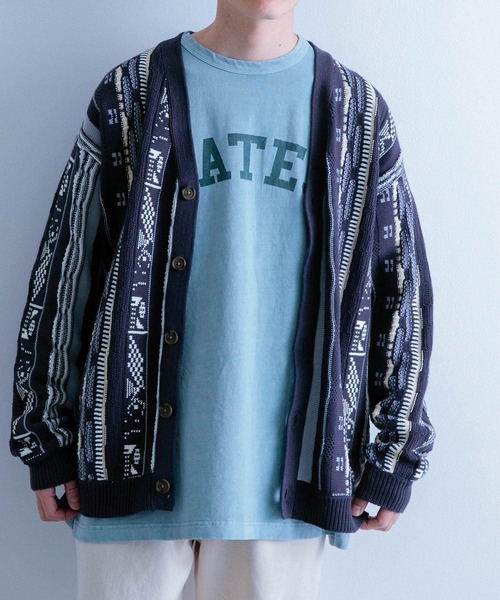 ITEMS URBANRESEARCH（アイテムズ アーバンリサーチ）の「マルチジャカード ニットカーディガン（カーディガン/ボレロ・メンズ・グリーン/ネイビー/ブラック・MEDIUM/LARGE）」の15枚目の写真