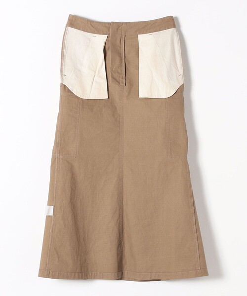 SHIPSany:〈洗濯機可能〉リップストップワークマーメイドスカート