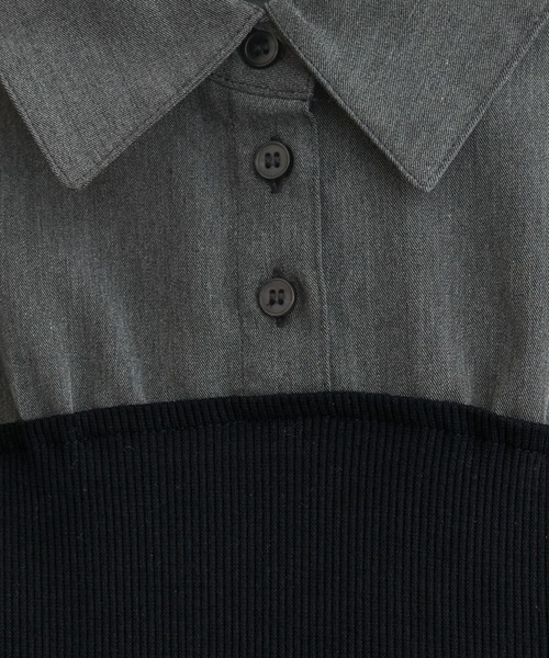 natural couture(ナチュラルクチュール)の「ドッキングビスチェシャツワンピース(ワンピース・レディース・ベージュ/ブラック/オフホワイト・FREE)」の13枚目の写真