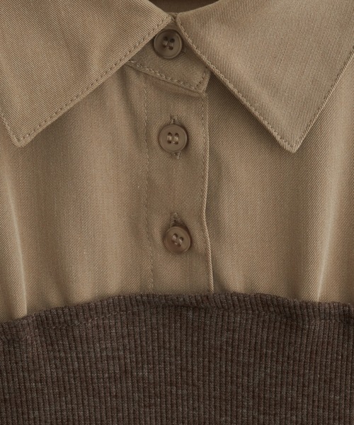 natural couture(ナチュラルクチュール)の「ドッキングビスチェシャツワンピース(ワンピース・レディース・ベージュ/ブラック/オフホワイト・FREE)」の19枚目の写真