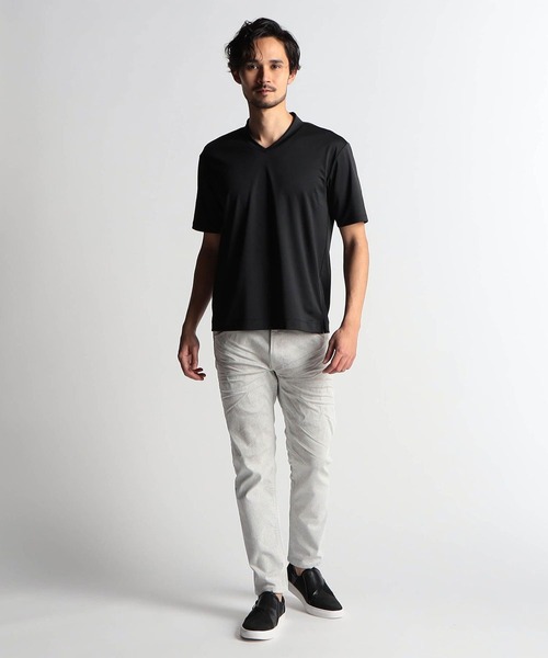 NICOLE CLUB FOR MEN（ニコルクラブフォーメン）の「アラカルトポンチ半袖Tシャツ（Tシャツ/カットソー・メンズ・オフホワイト/ホワイト系/その他/ブラック・LARGE/MEDIUM/X-LARGE）」の7枚目の写真