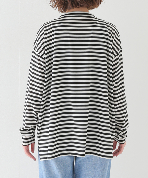 コットンリヨセルボーダープルオーバー（Tシャツ/カットソー