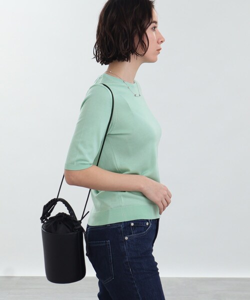 INDIVI(インディヴィ)の「◆【洗える/UVカット】五分袖プルオーバー(ニット/セーター・レディース・ライトグリーン/ブルー/ホワイト系5/ナチュラル/ブラック・05/13/15 /19/38)」の19枚目の写真