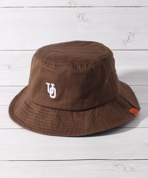 UNIVERSAL OVERALL（ユニバーサルオーバーオール）の「【UNIVERSAL OVERALL/ユニバーサルオーバーオール】UQロゴ刺繍T/Cツイルバケットハット（ハット・メンズ・ブラック/チャコール/ホワイト/ブラウン/グリーン/グレー/グリーン系1・FREE）」の5枚目の写真