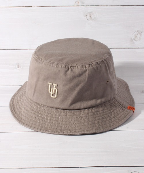UNIVERSAL OVERALL（ユニバーサルオーバーオール）の「【UNIVERSAL OVERALL/ユニバーサルオーバーオール】UQロゴ刺繍T/Cツイルバケットハット（ハット・メンズ・ブラック/チャコール/ホワイト/ブラウン/グリーン/グレー/グリーン系1・FREE）」の3枚目の写真